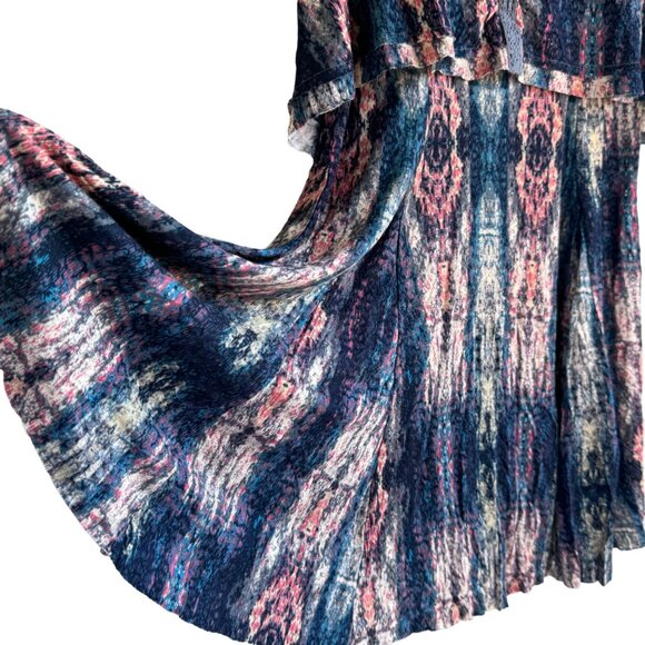 Ecote Tiered Tank Top Womens XS Tunic Boho Watercolor Layered Crochet - Picture 6 of 13